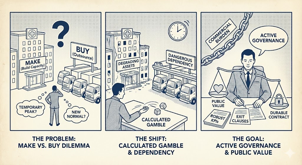 Outsourcing Public Health - A Real-World Test of "Make vs. Buy"